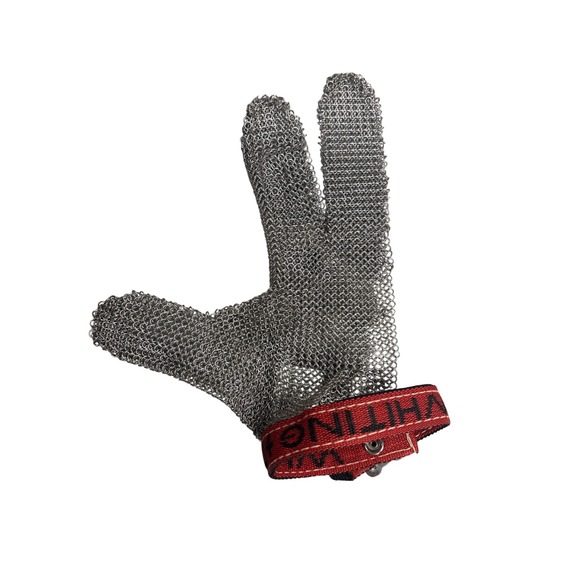 Whiting Davis Safety Other - Whiting Davis 513 Mailite Stainless Steel Mesh 3-Finger Safety Glove Size M